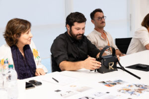 Roger Vivier team reviewing Polimoda students' projects.