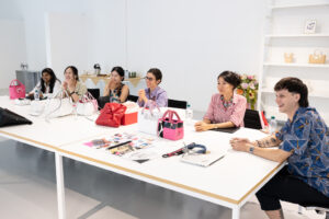 Roger Vivier team reviewing Polimoda students' projects.