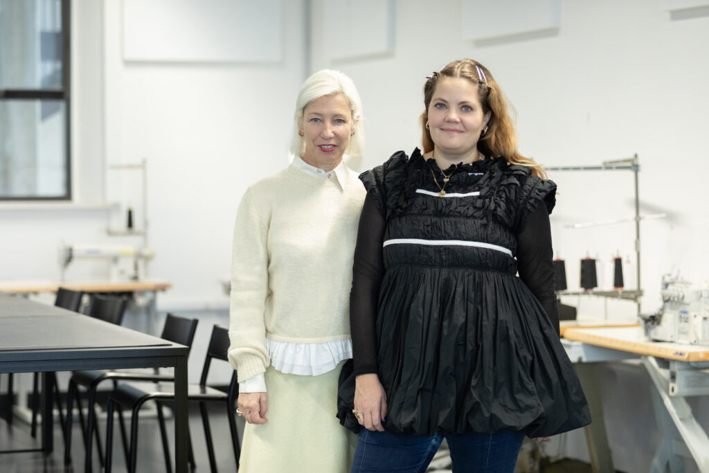 Tessa Griffith and Mimma Viglezio at Polimoda Manifattura Tabacchi campus. Photo by Serena Gallorini