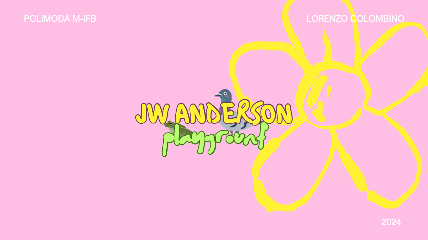 JW Anderson "Playground", Master in International Fashion Business final exam by Lorenzo Colombino