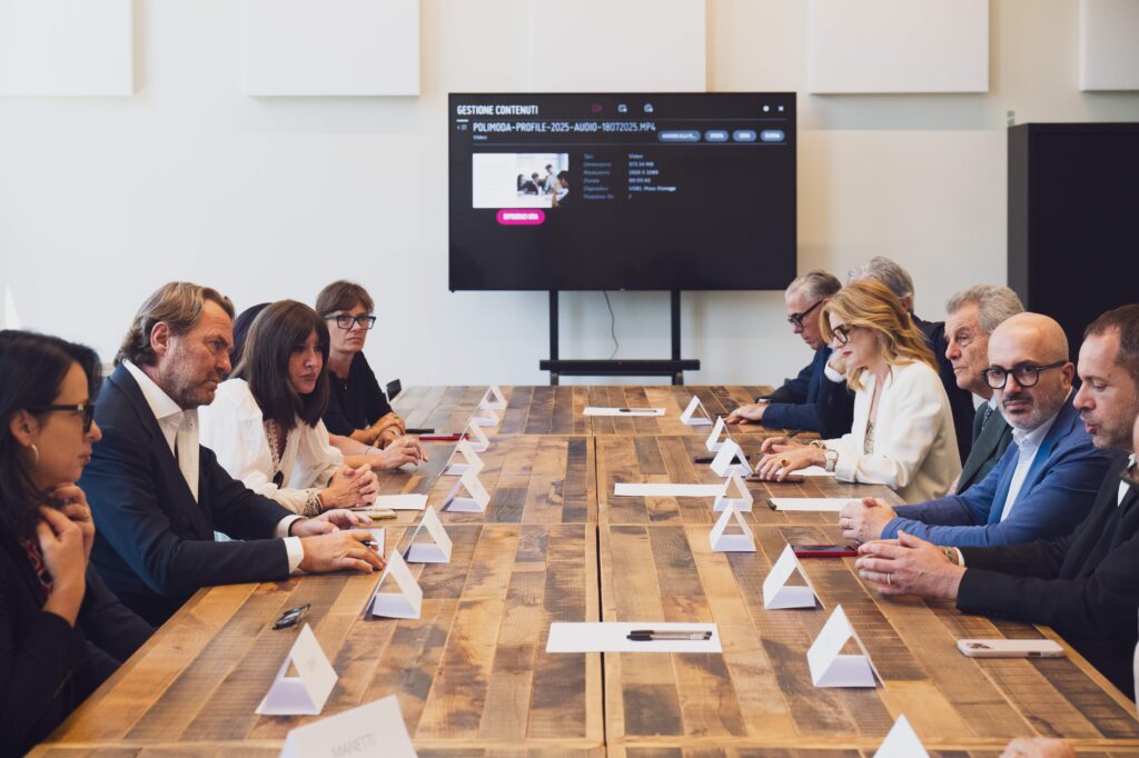 Il Ministro Bernini in visita a Polimoda, momento di incontro con il board della scuola - ph. Clara Vannucci