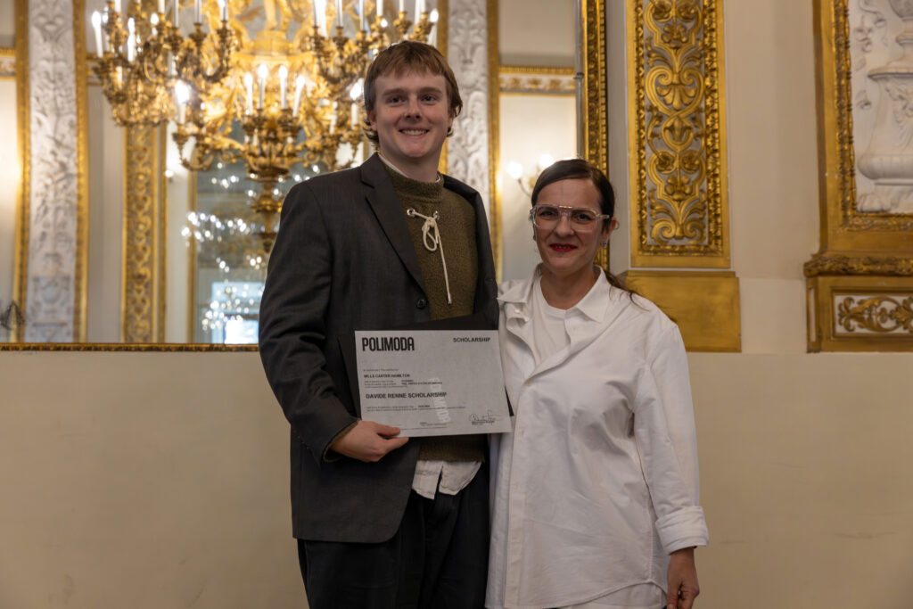 Carter Hamilton Mills e Michelle Renne per la prima Davide Renne Scholarship a Polimoda, foto di Riccardo Bartalucci