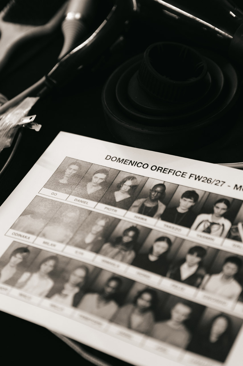 Domenico Orefice FW 2026/2027 backstage.