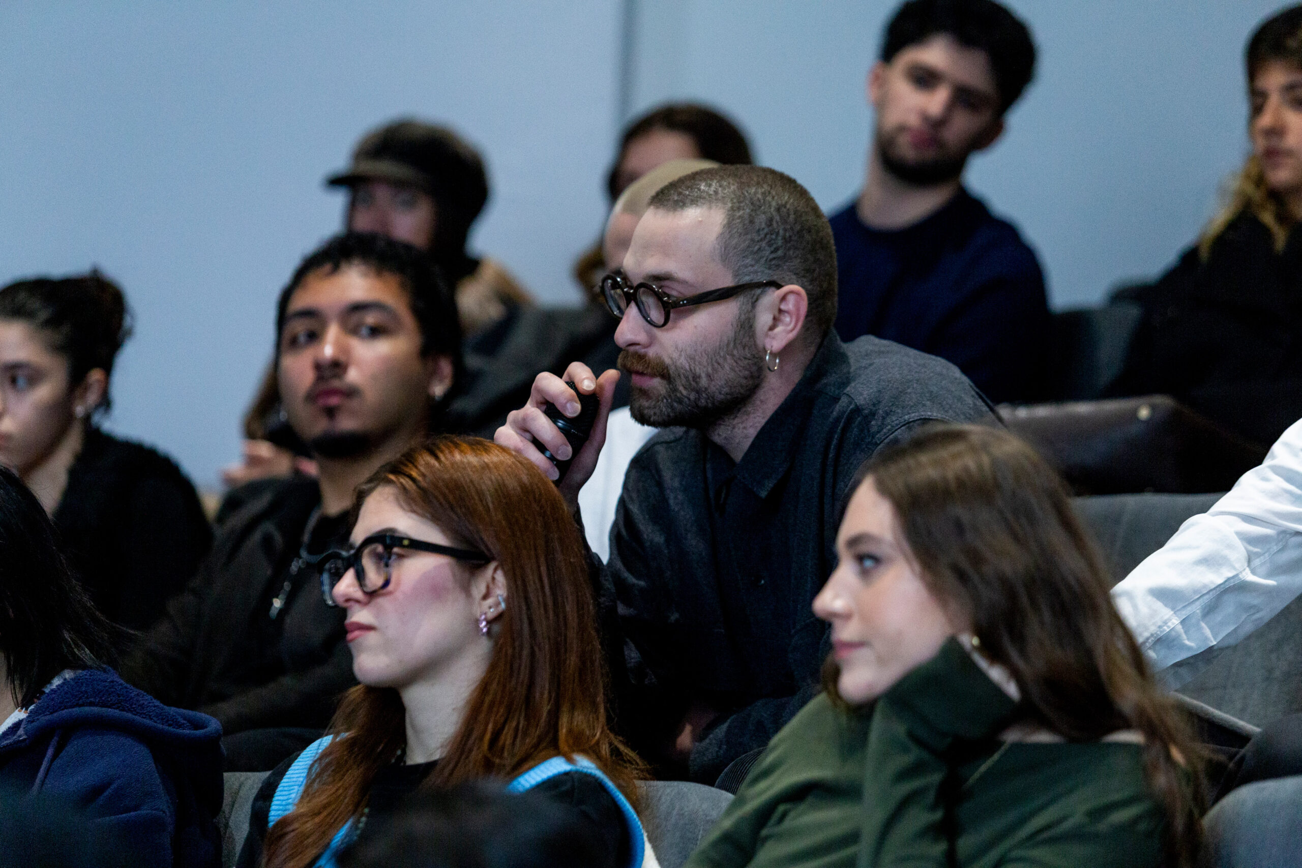 Hed Mayner, guest lecture “The Moving Silhouette: Fashion as a Living Form”. Photo by Serena Gallorini.
