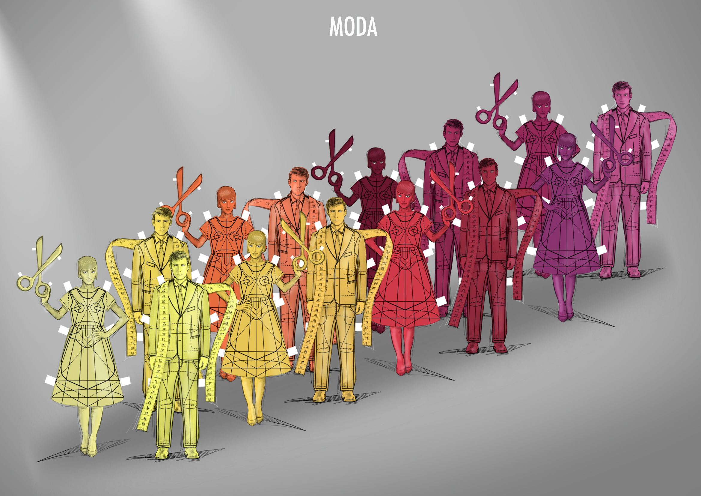 Sketches of the “Fantasy” segment by Massimo Cantini Parrini for the Milano Cortina 2026 Opening Ceremony