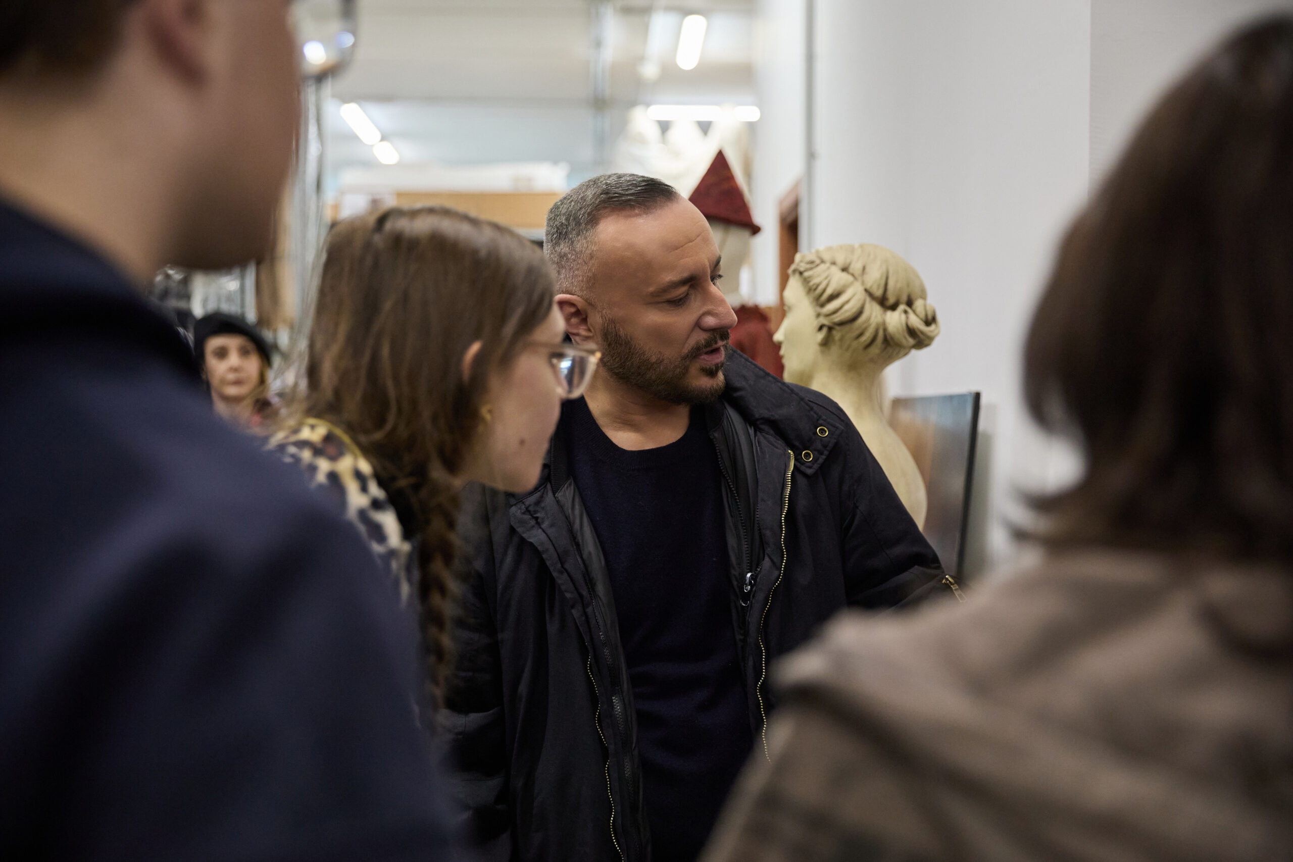 Course mentor Massimo Cantini Parrini with students