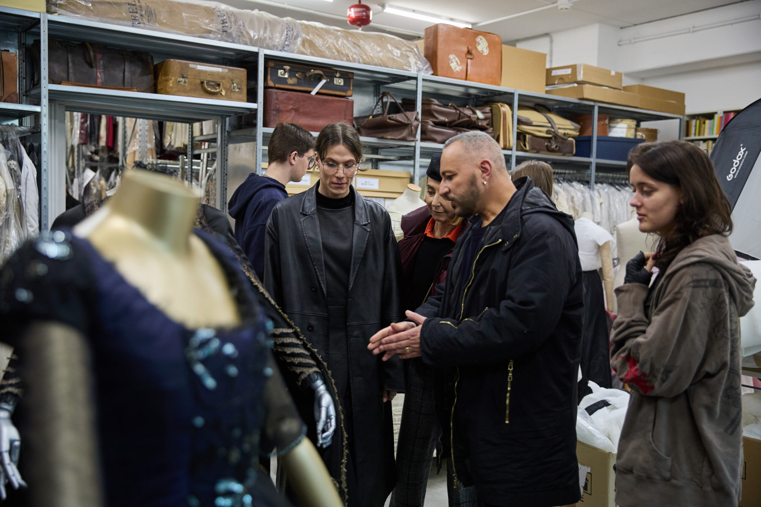 Course mentor Massimo Cantini Parrini with students