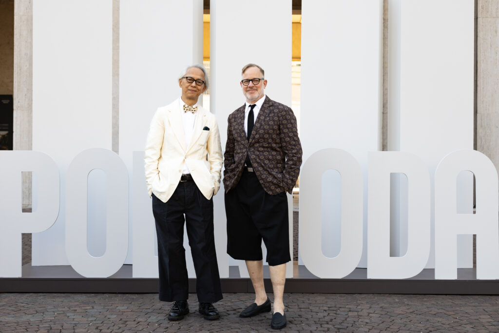 Hirofumi Kurino and Bruce Pask at Polimoda Graduate Show 2026. Photo Patrizio Marcocci