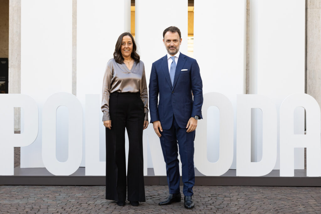Mayor Sara Funaro with Niccolò Ricci at Polimoda Graduate Show 2026. Photo Patrizio Marcocci