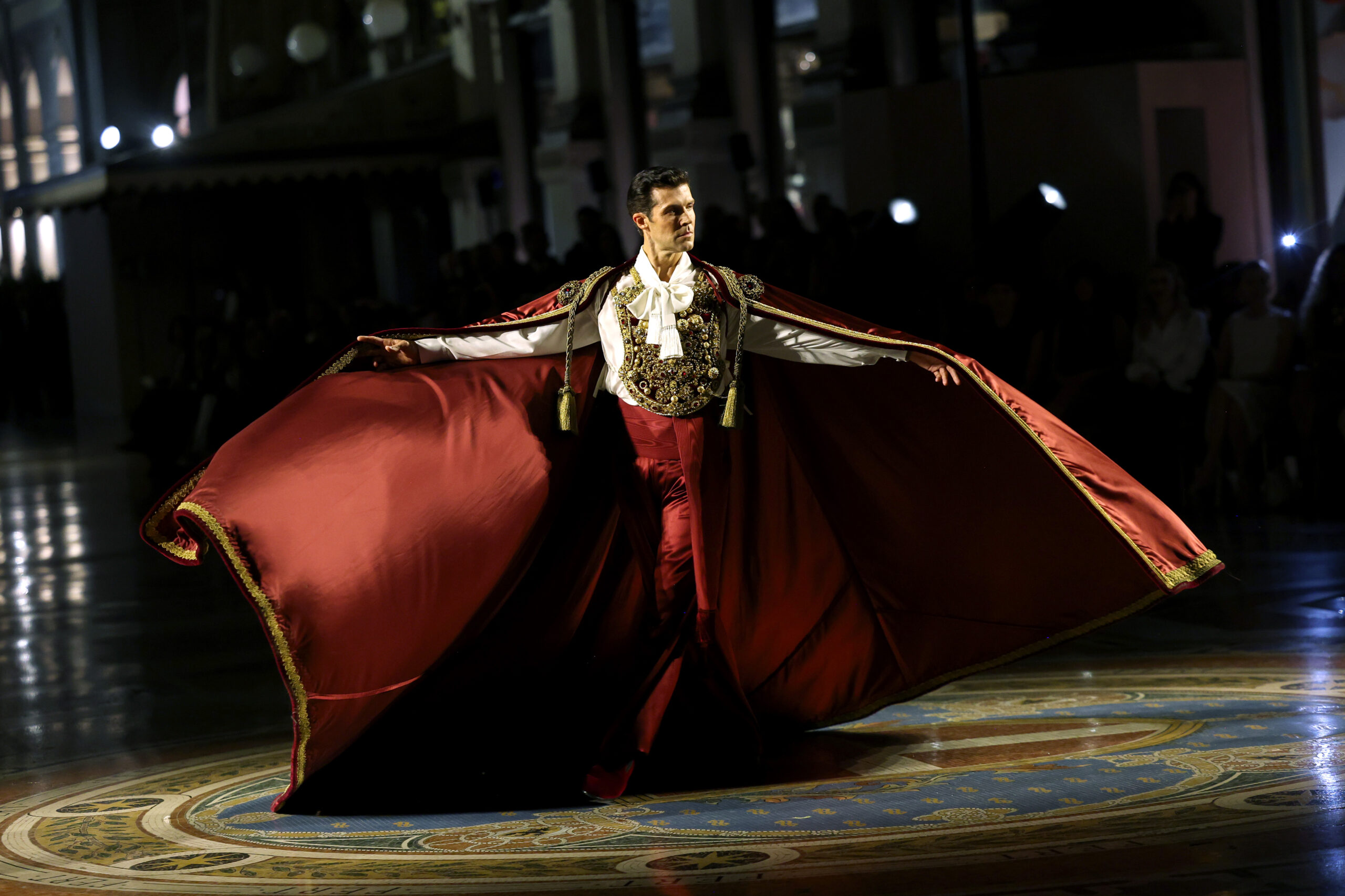 MILAN, ITALY - SEPTEMBER 22: Roberto Bolle walks the runway during Vogue World: Milano 2026 at Galleria Vittorio Emanuele II on September 22, 2026 in Milan, Italy. (Photo by Arnold Jerocki/Getty Images for Vogue)